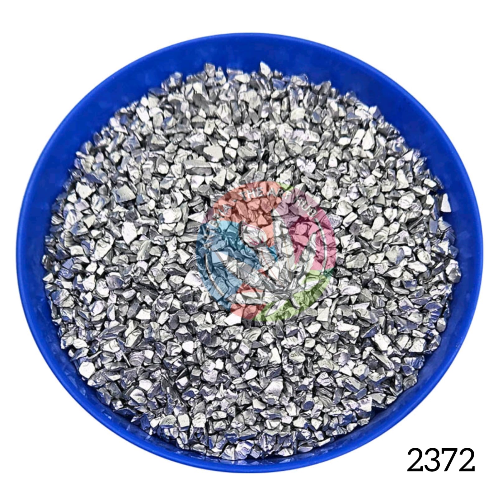 Glass Granules Medium - Metallic Silverish grey