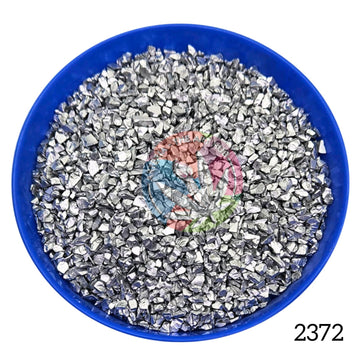 Glass Granules Medium - Metallic Silverish grey