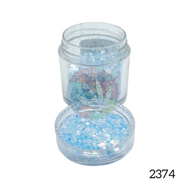 Holographic Hexa Glitters- Colourful Blue