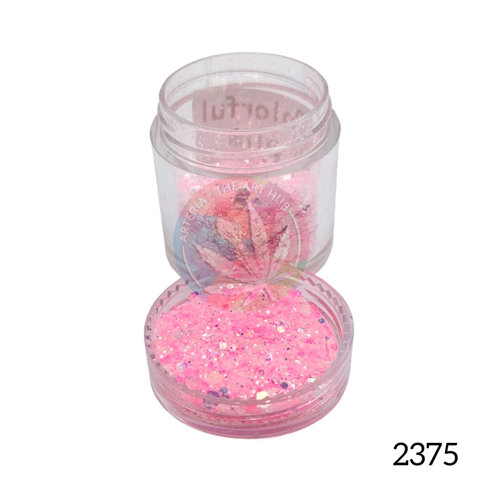 Holographic Hexa Glitters- Colourful Pink