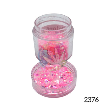 Holographic Hexa Glitters- Colourful Peach