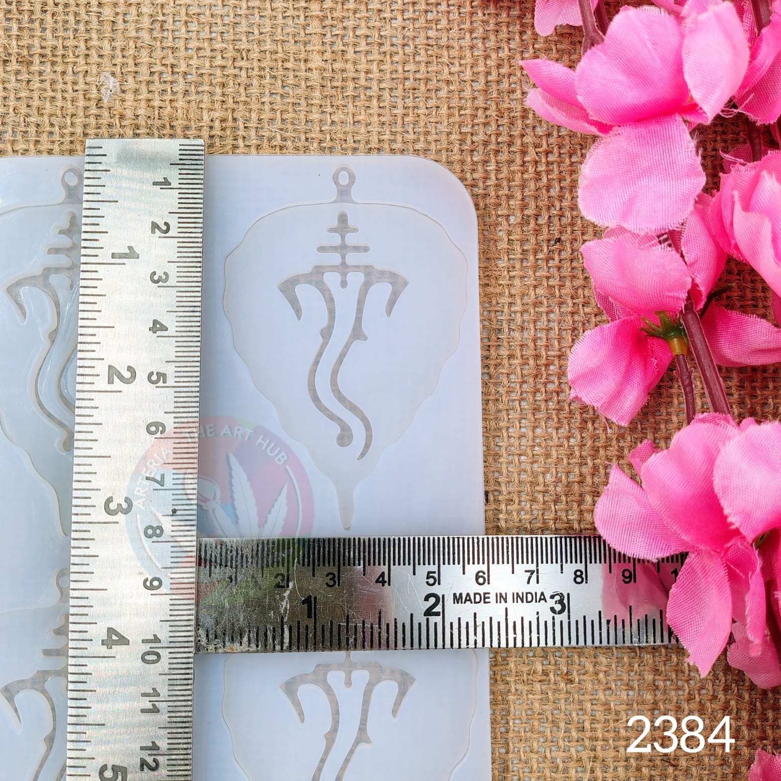 4 Cavity Leaf Ganpatiji / Ganeshji Keychain Mould