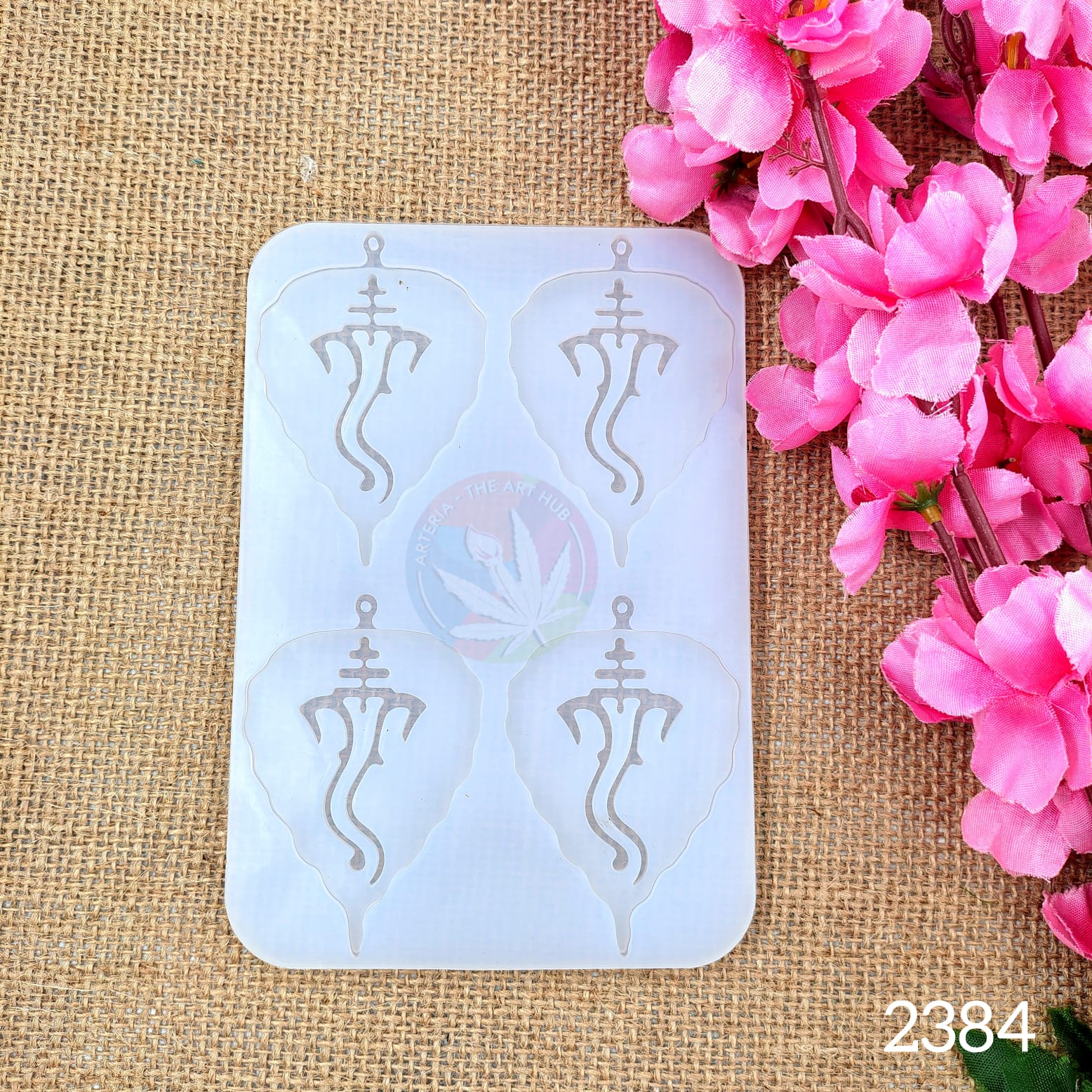 4 Cavity Leaf Ganpatiji / Ganeshji Keychain Mould