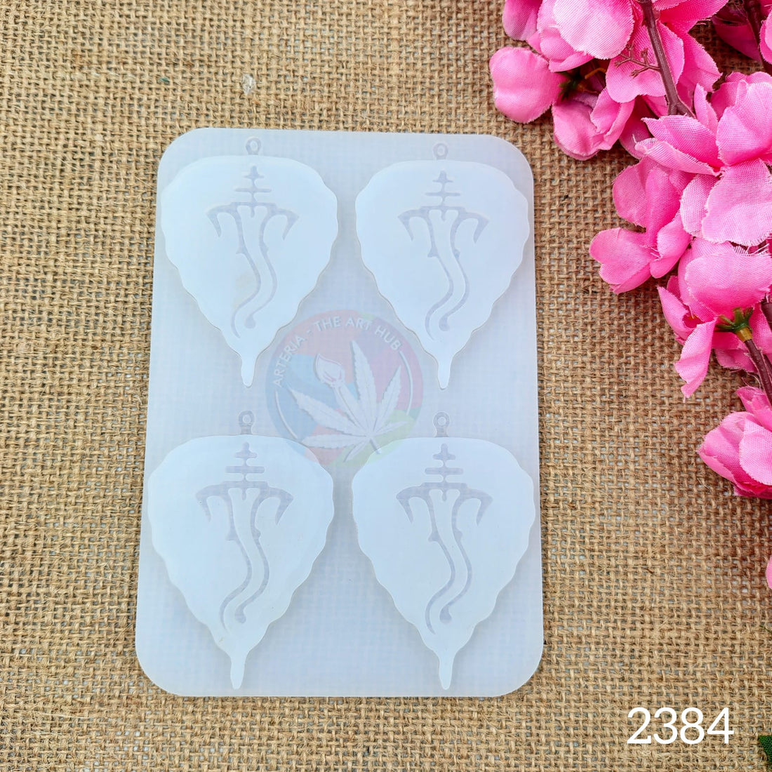 4 Cavity Leaf Ganpatiji / Ganeshji Keychain Mould