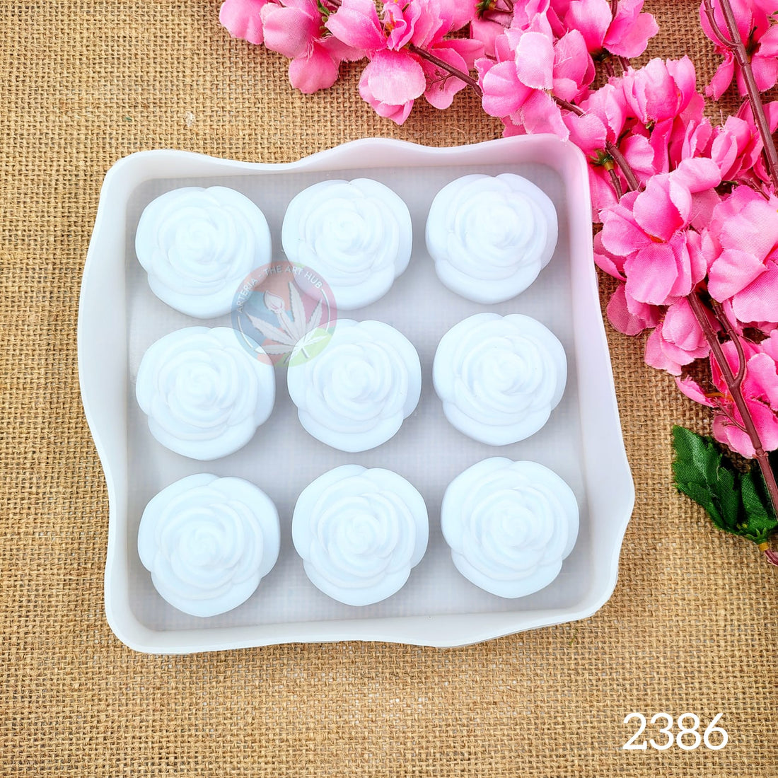 9 Cavity 3D Rose Flower Mould