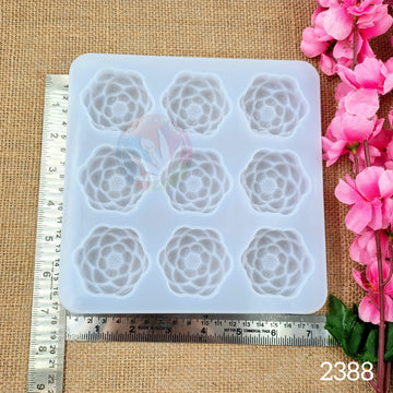 9 Cavity 3D Lotus Mould