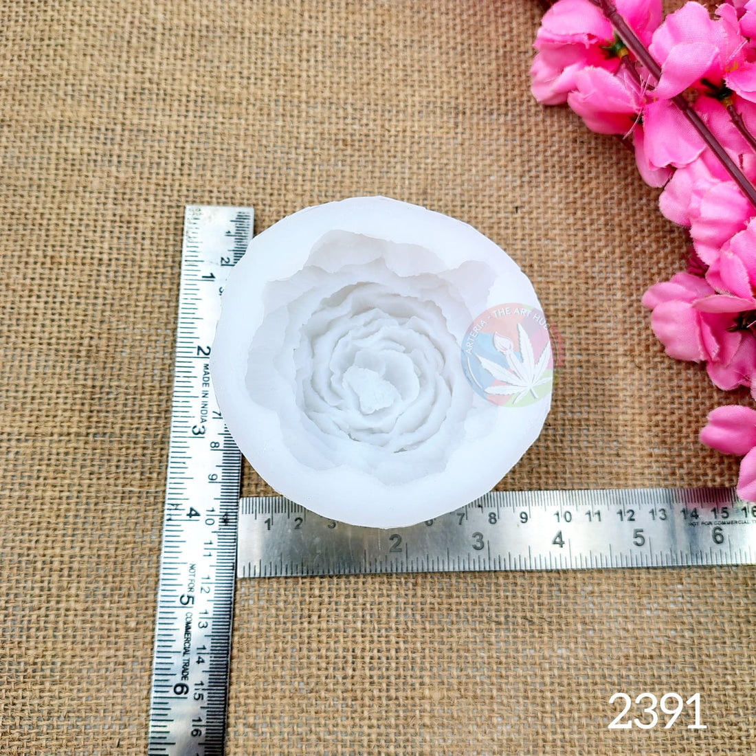 3D Peony flower candle mould