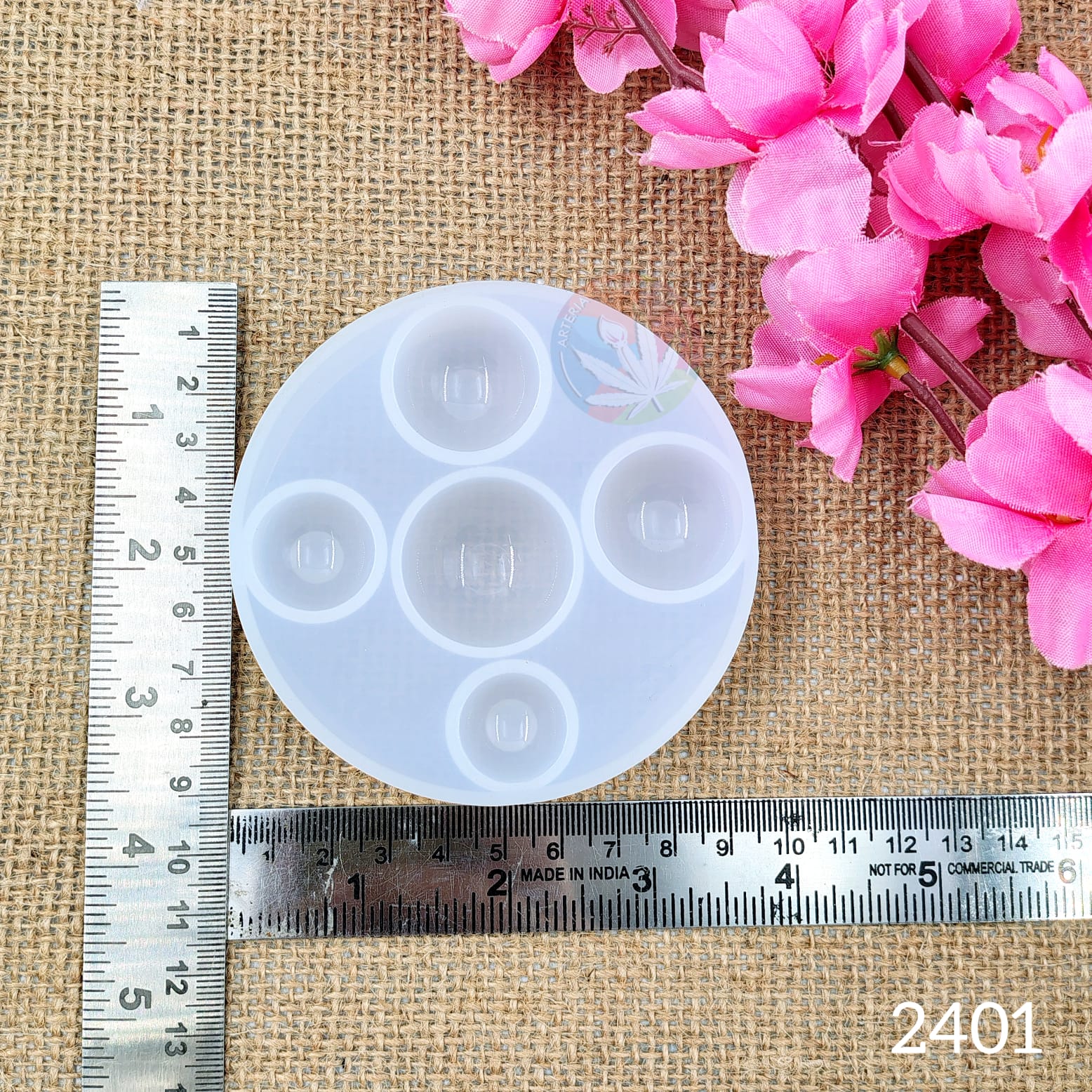 Jewellery Gem / Stone Mould - Semicircle