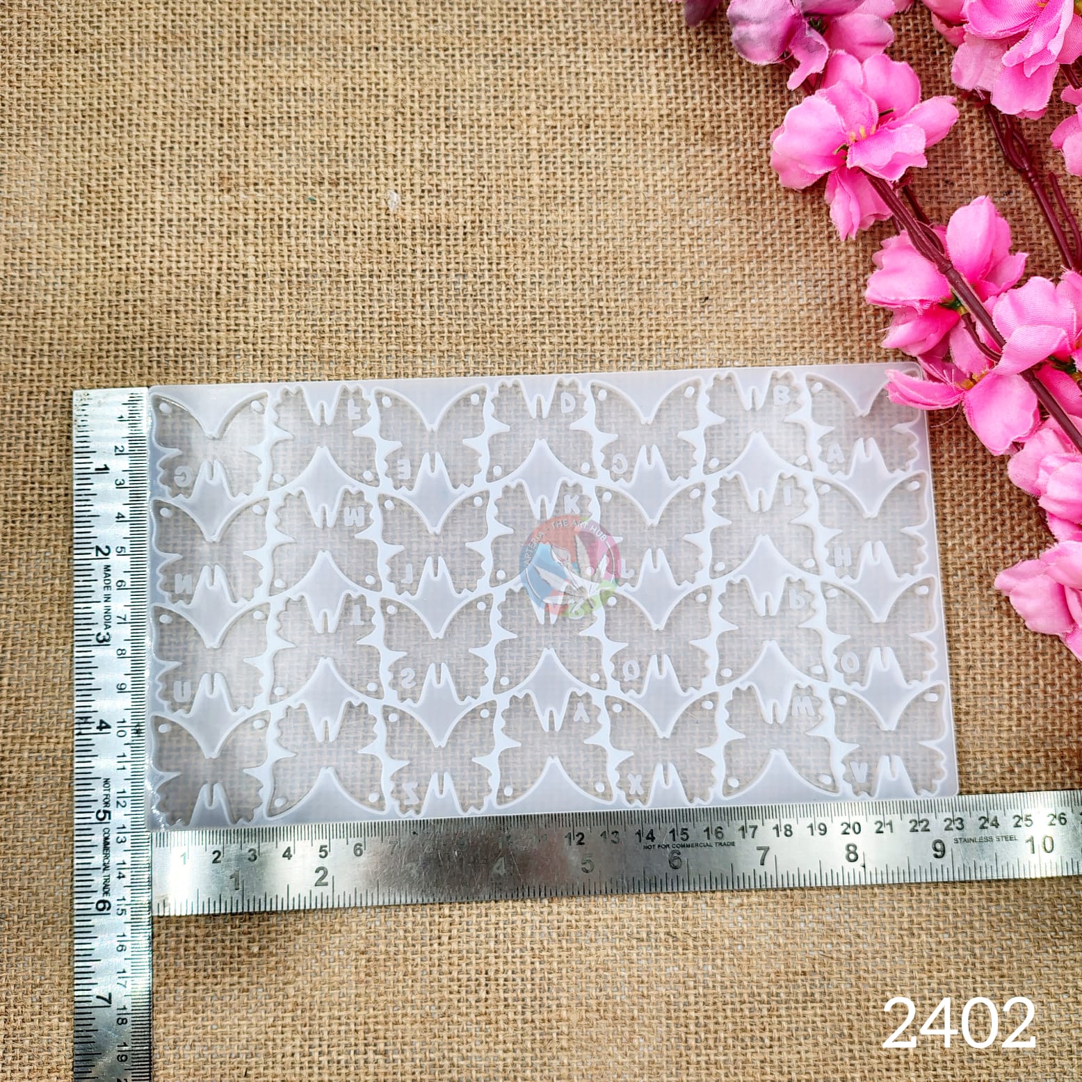 28 Cavity Alphabet Butterfly keychain & pendant mould