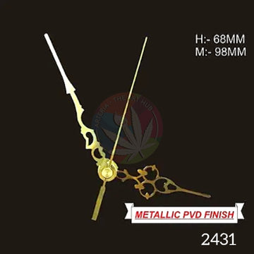 Designer Clock Hands - clock needles medium golden