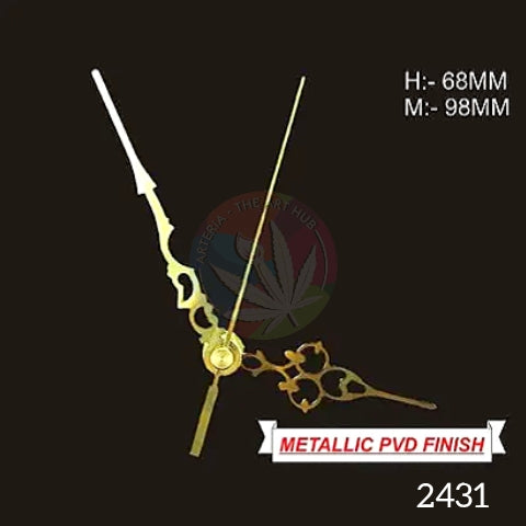 Designer Clock Hands - clock needles medium golden