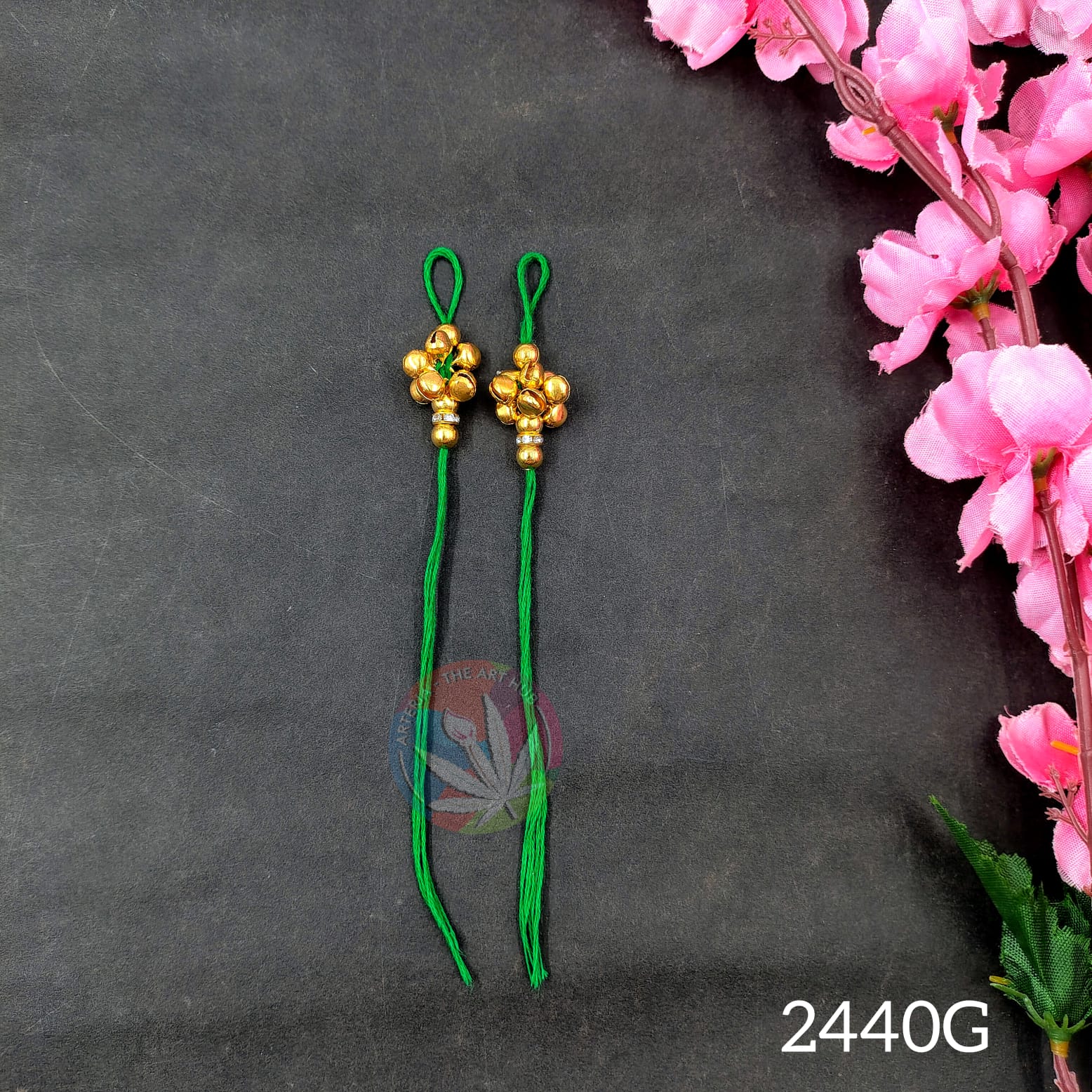 Rakhi Thread With Ghunghroo - Green