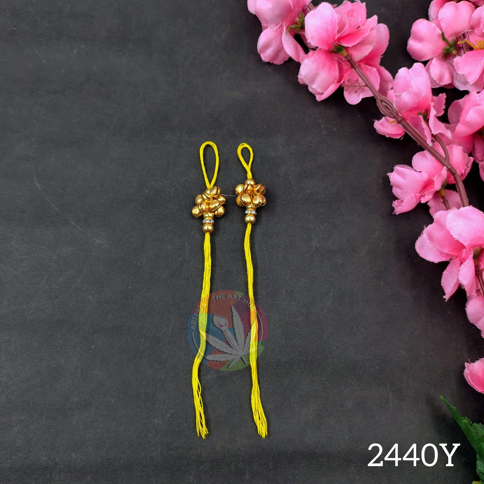 Rakhi Thread With Ghunghroo - Yellow
