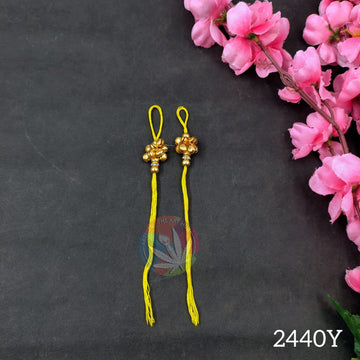 Rakhi Thread With Ghunghroo - Yellow