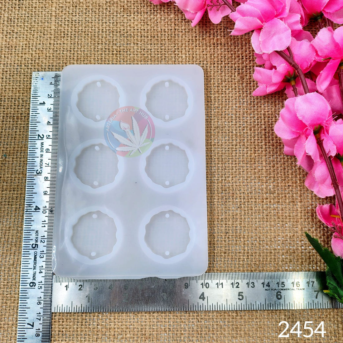 6 Cavity agate round rakhi & bracelet mould