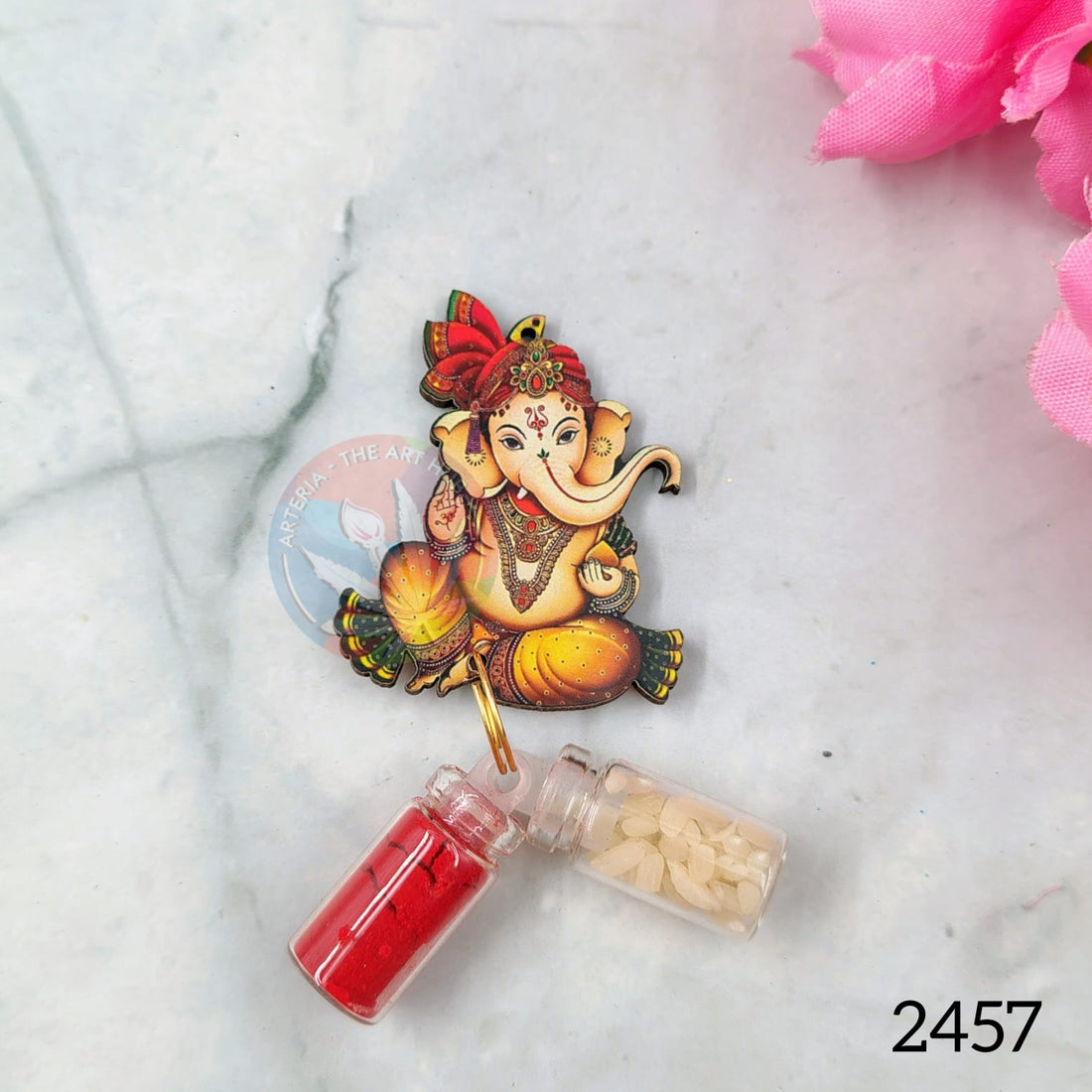 kumkum Chawal bottle set - Ganpati JI