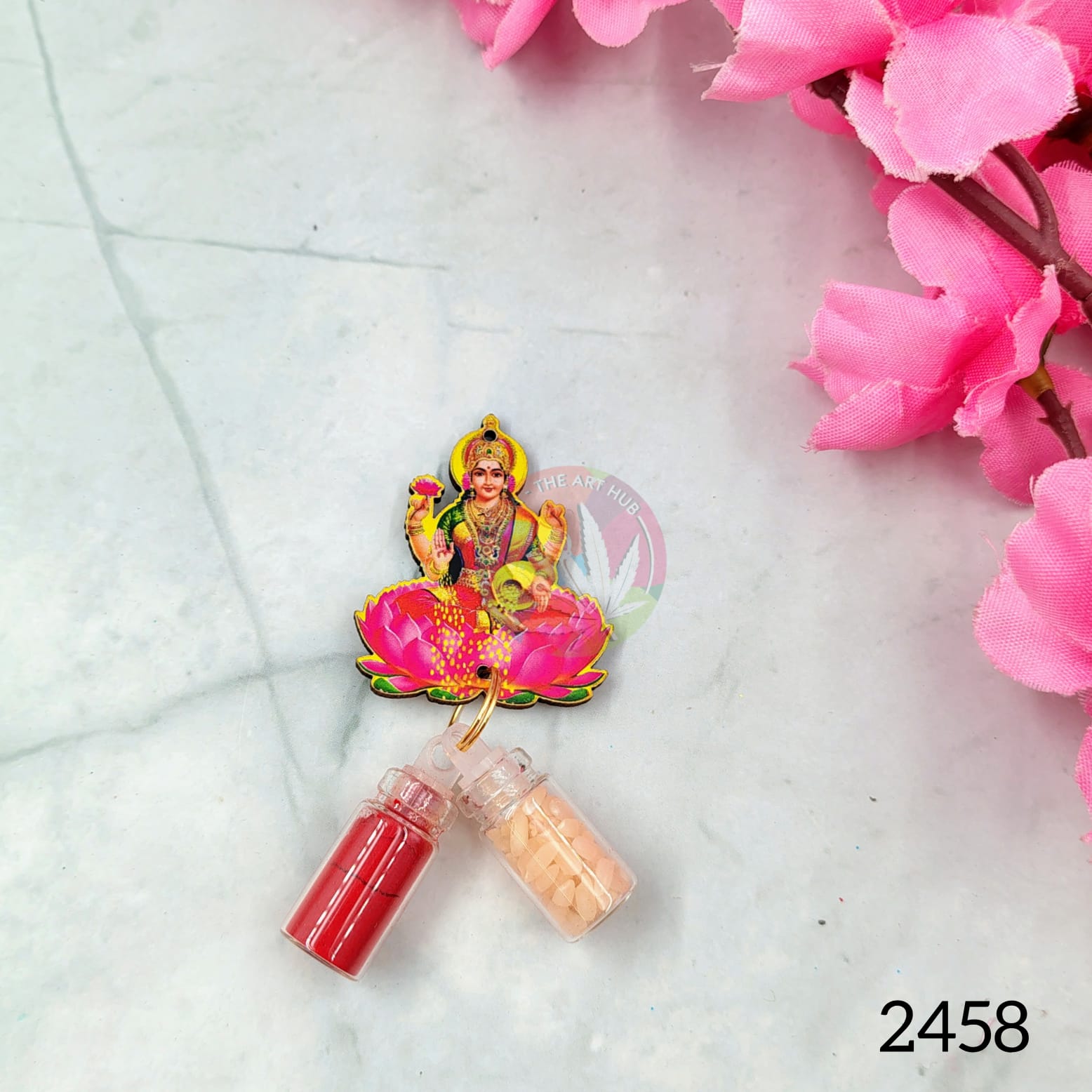 kumkum Chawal bottle set - Laxmi Ji