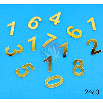 Acrylic 12 Clock Numbers Golden - 1 Inch