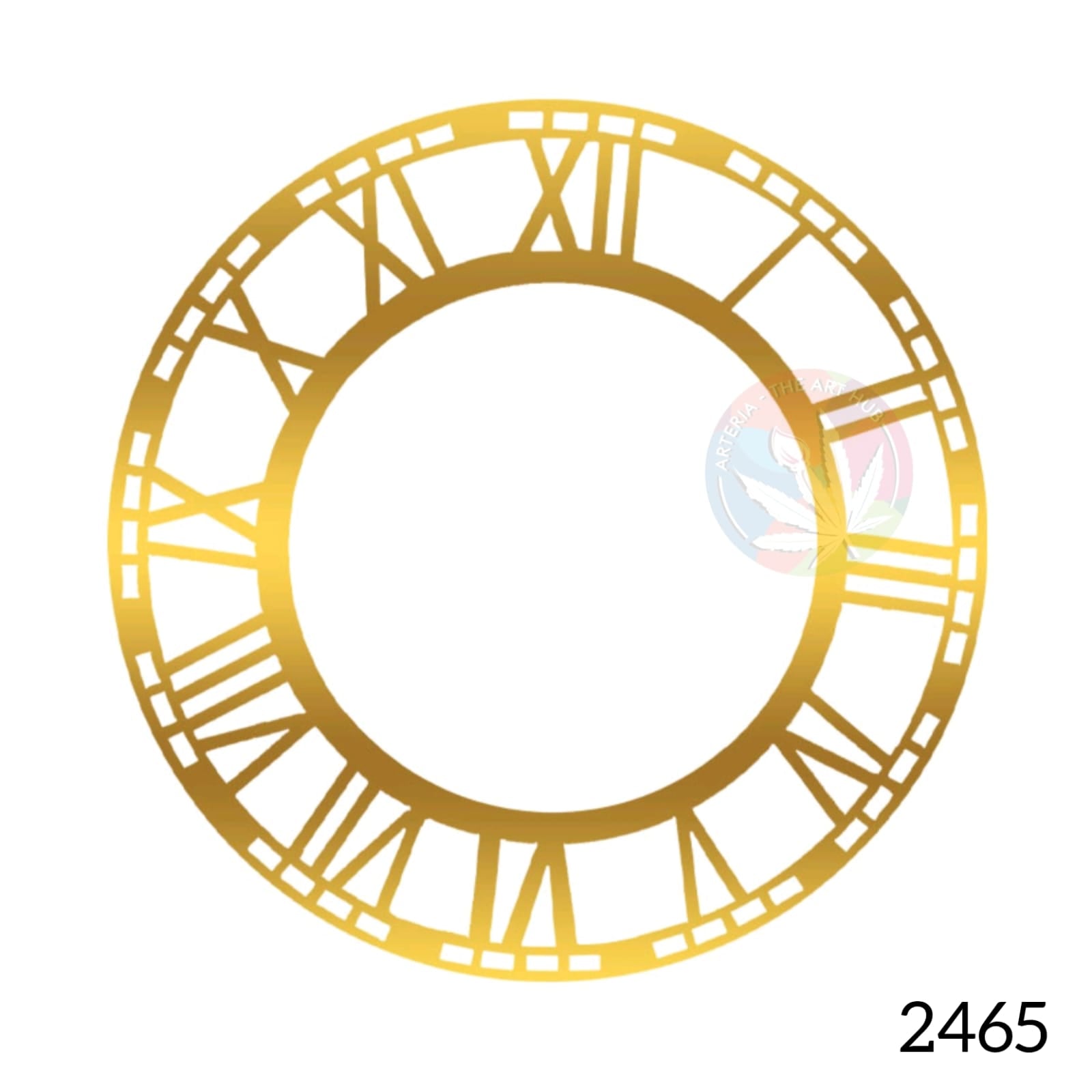 Acrylic Clock ring Golden - 8" with MDF