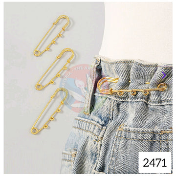 Safety Pin Brooch - golden [4pc]