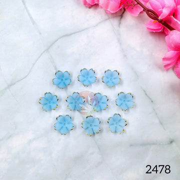 Acrylic cherry blossom flowers - Blue
