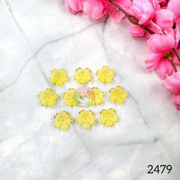 Acrylic cherry blossom flowers - Yellow