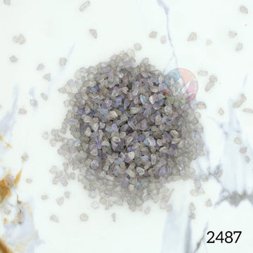 Holographic crushed glass granules -  Champagne