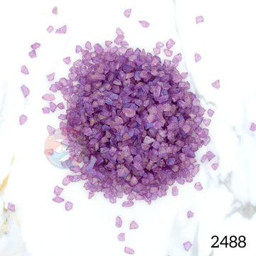 Holographic crushed glass granules - Purple