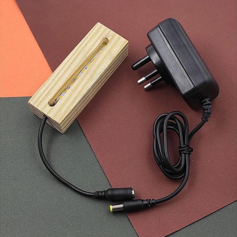 Wooden LED Light Base