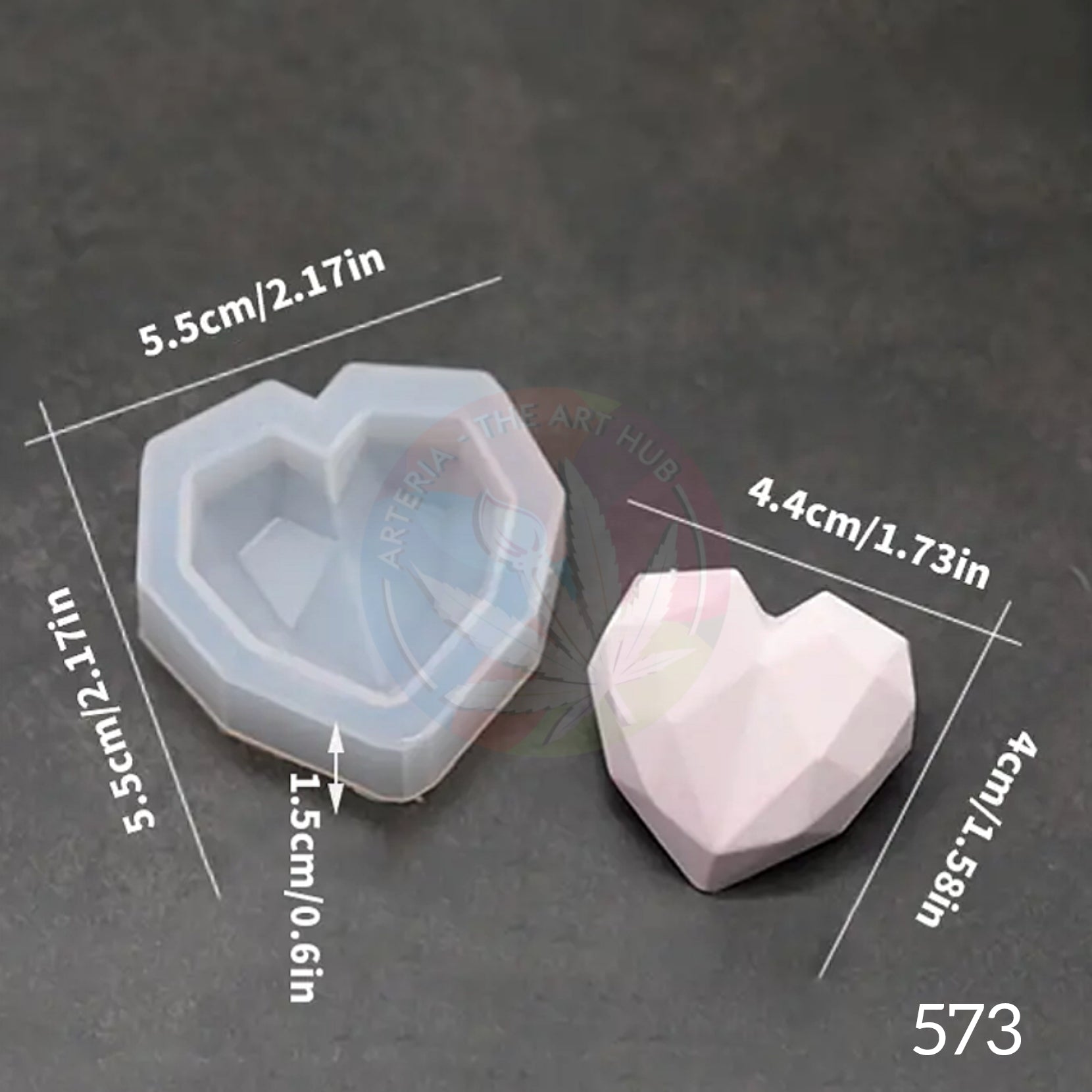 2 in 1 Heart Tea Light Holder and Paper weight Small