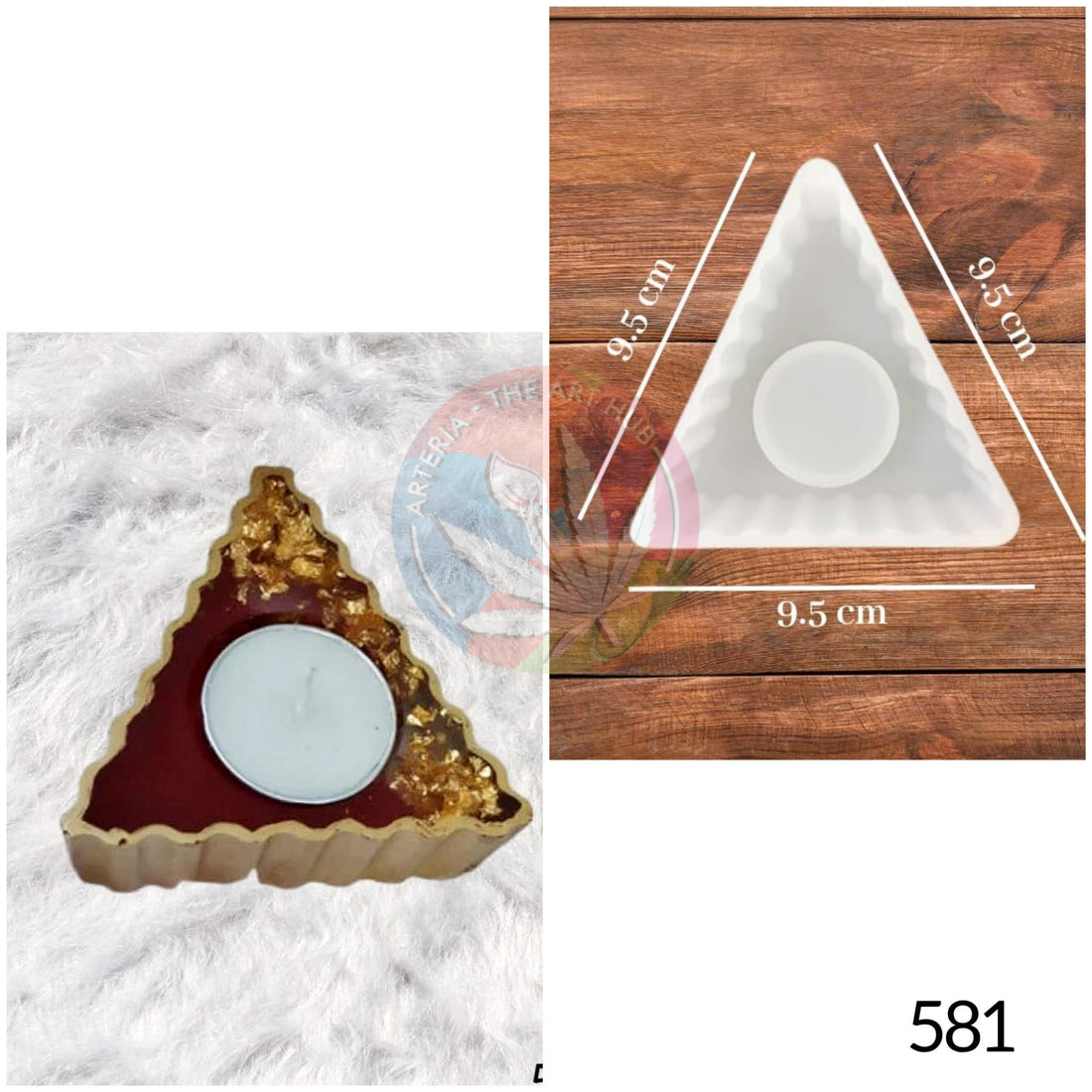 Tea light Holder Mould -Triangle