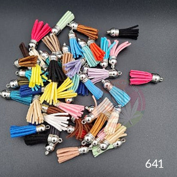 Mixed colur tassels Silver Cap