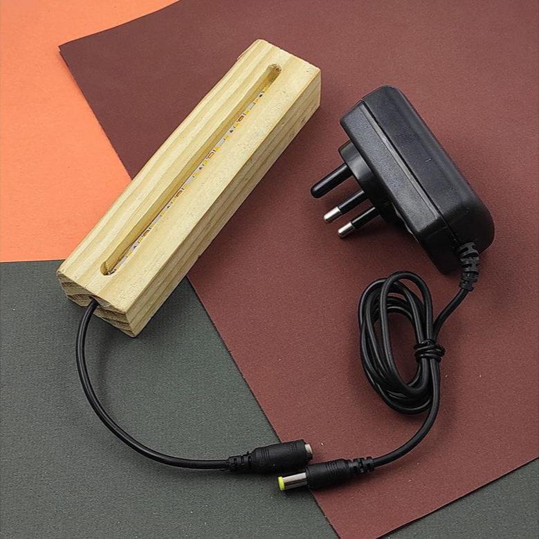 Wooden LED Light Base