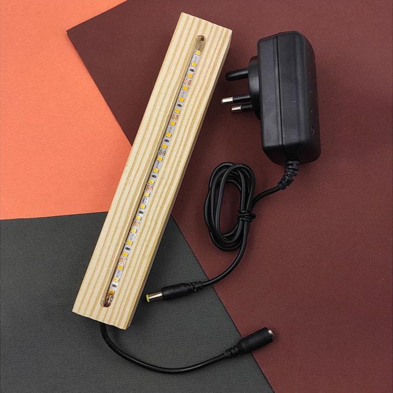 Wooden LED Light Base