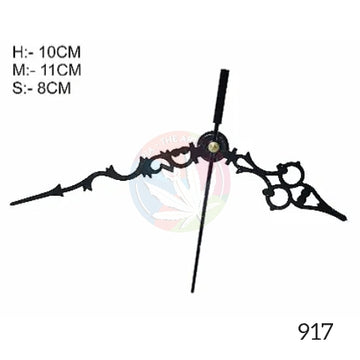Designer Clock Hands- Clock Needles  Black- Medium