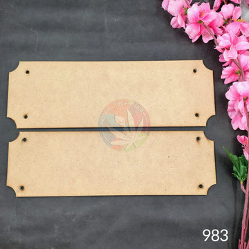 MDF 2pc hanging Nameplate with holes
