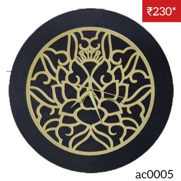 Golden Acrylic Ring-5 for Clock- With 12" MDF Clock Base