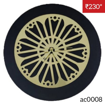 Golden Acrylic Ring-8 for Clock- With 12" MDF Clock Base
