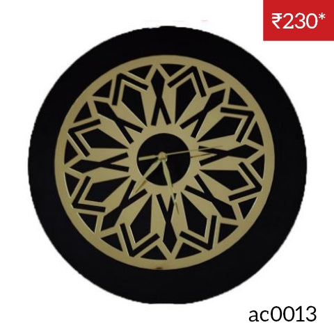 Golden Acrylic Ring-13 for Clock- With 12" MDF Clock Base