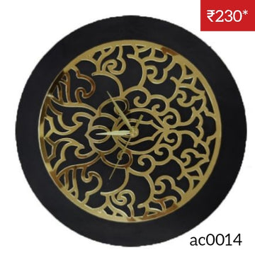 Golden Acrylic Ring-14 for Clock- With 12" MDF Clock Base