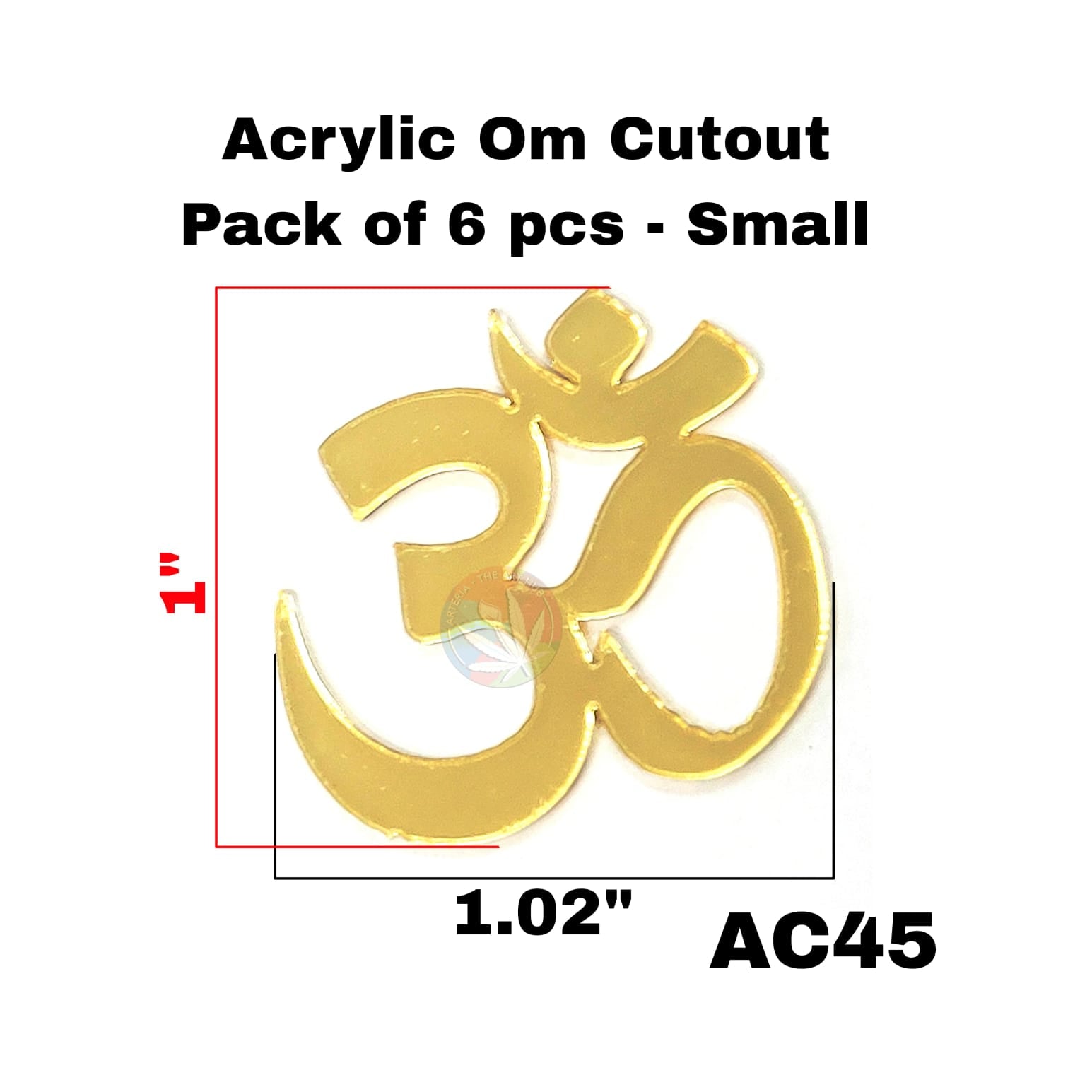 Acrylic Om Cutout Pack of 6pcs - Small