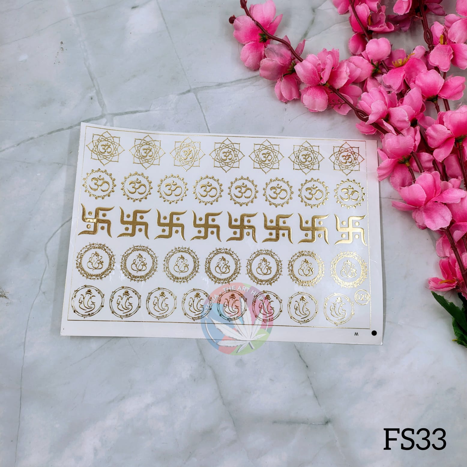 Emboss Sticker - Hindu Symbols 2
