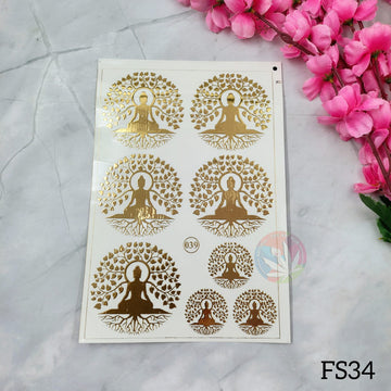 Emboss Sticker - Kalpavriksha