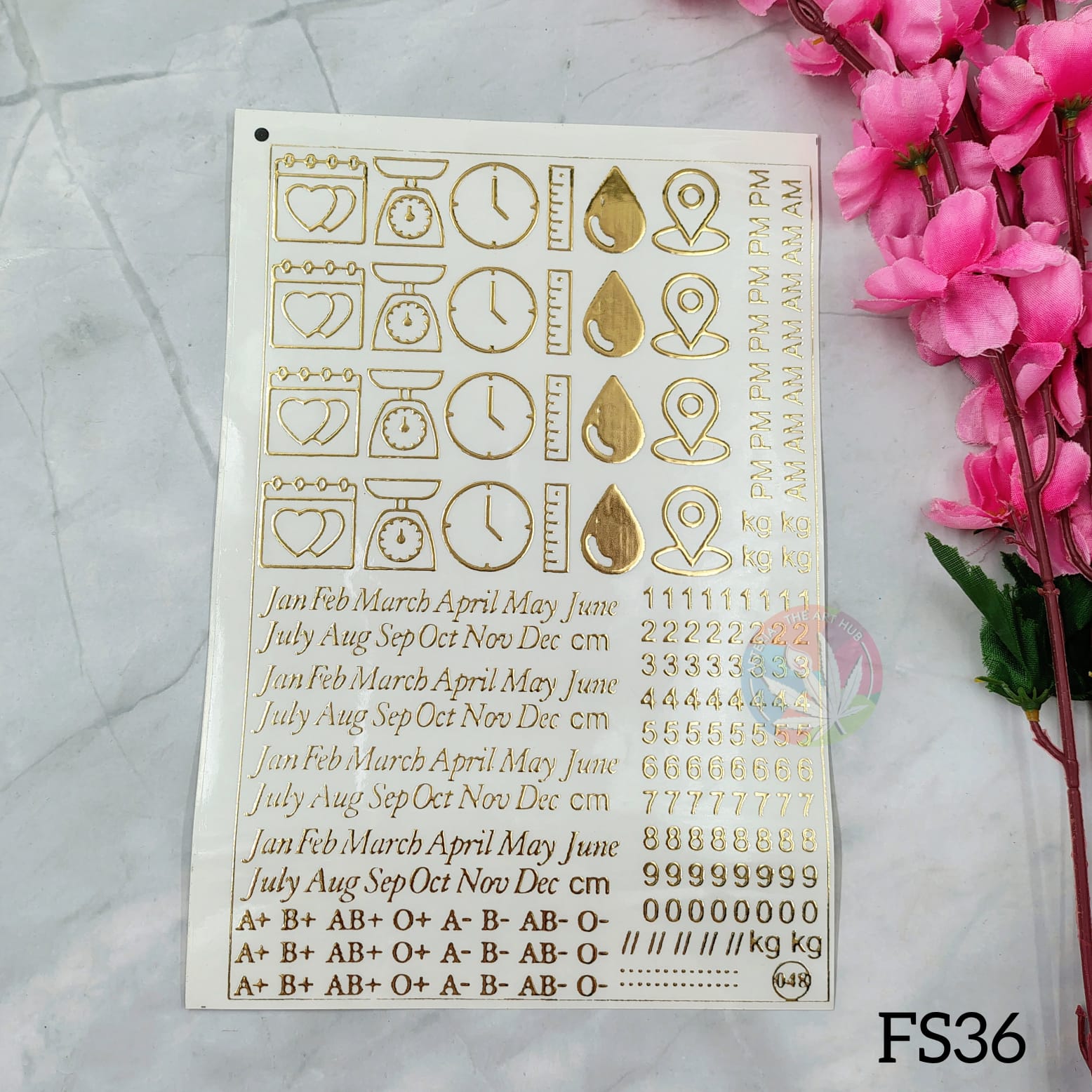 Emboss Sticker - Birth Details