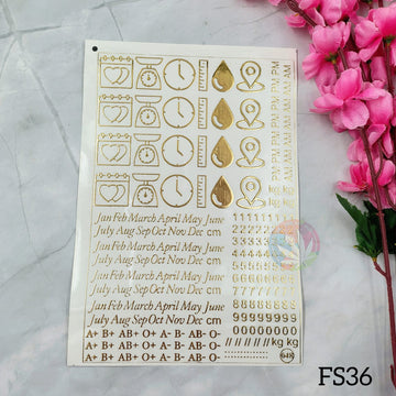 Emboss Sticker - Birth Details