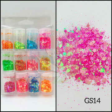 Fluoresent Chunks - set of 12