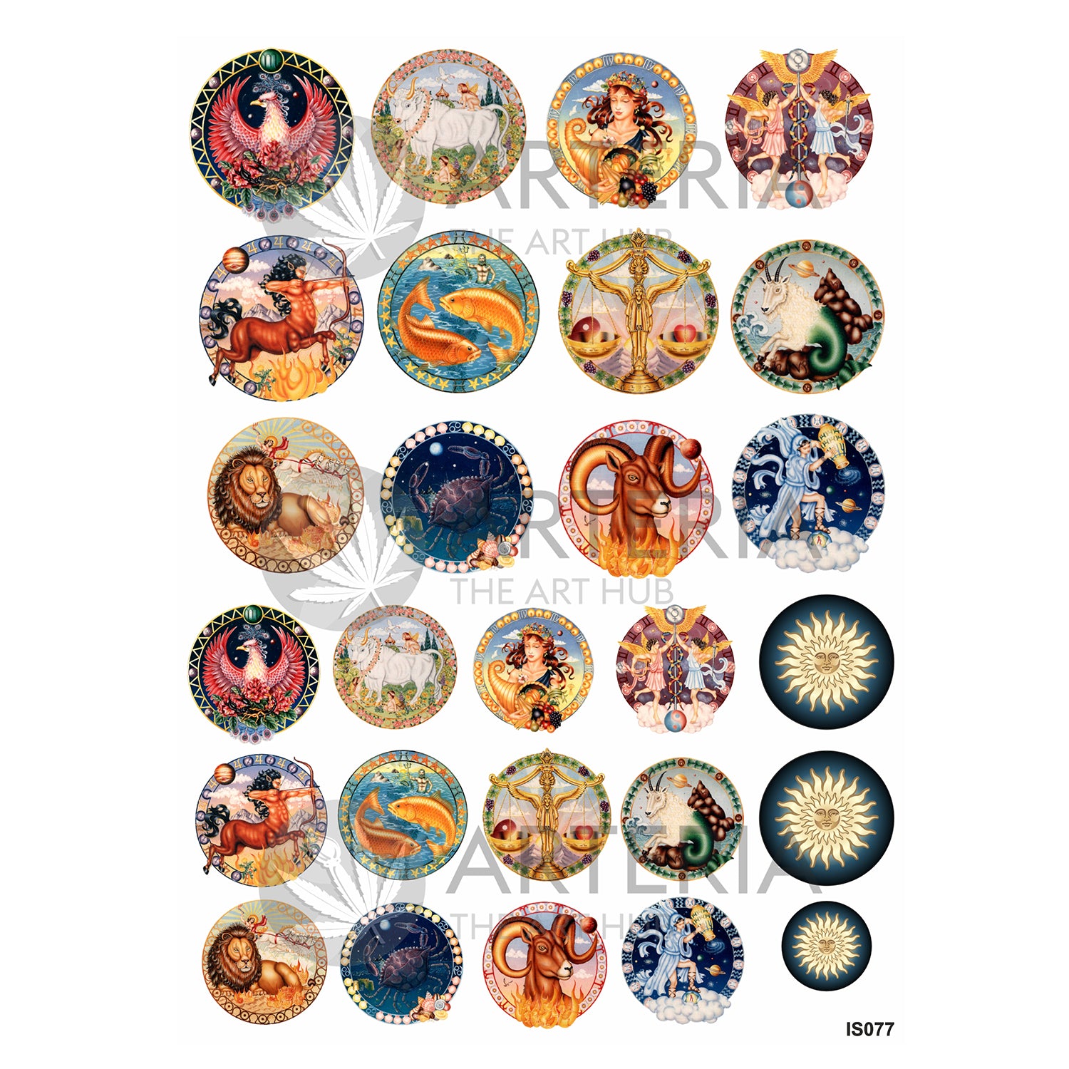 Insert Sheet- Coloured Zodiac Signs 1