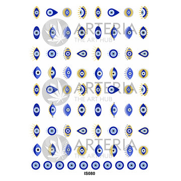 Insert Sheet- Coloured Evil Eyes 1