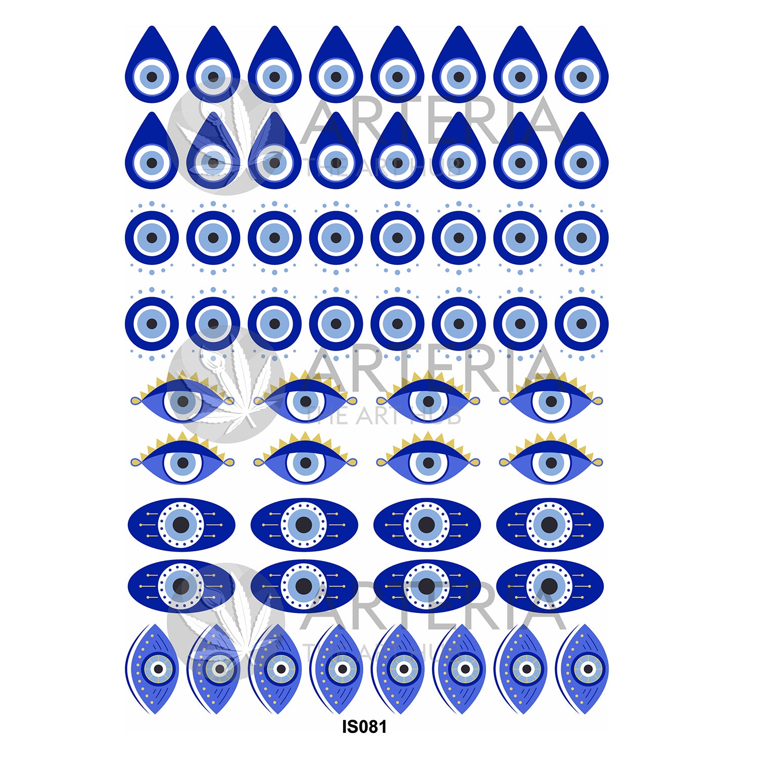 Insert Sheet- Coloured Evil Eyes 3