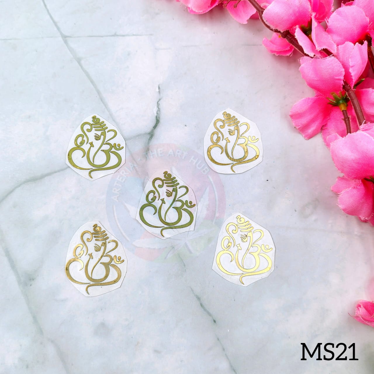 Metal sticker- Ganpati Small [5pcs]